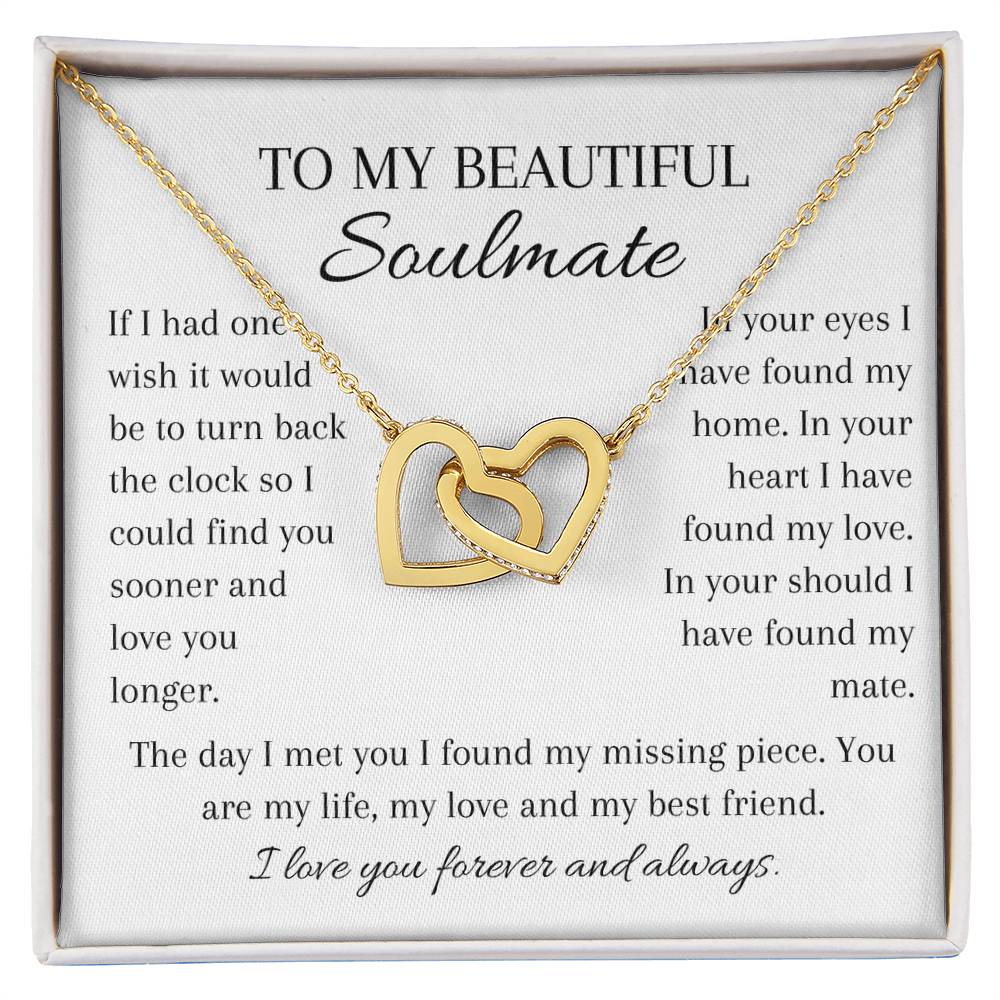 To My Beautiful Soulmate, True Love, Gift, Anniversary, Necklace, Pendant,