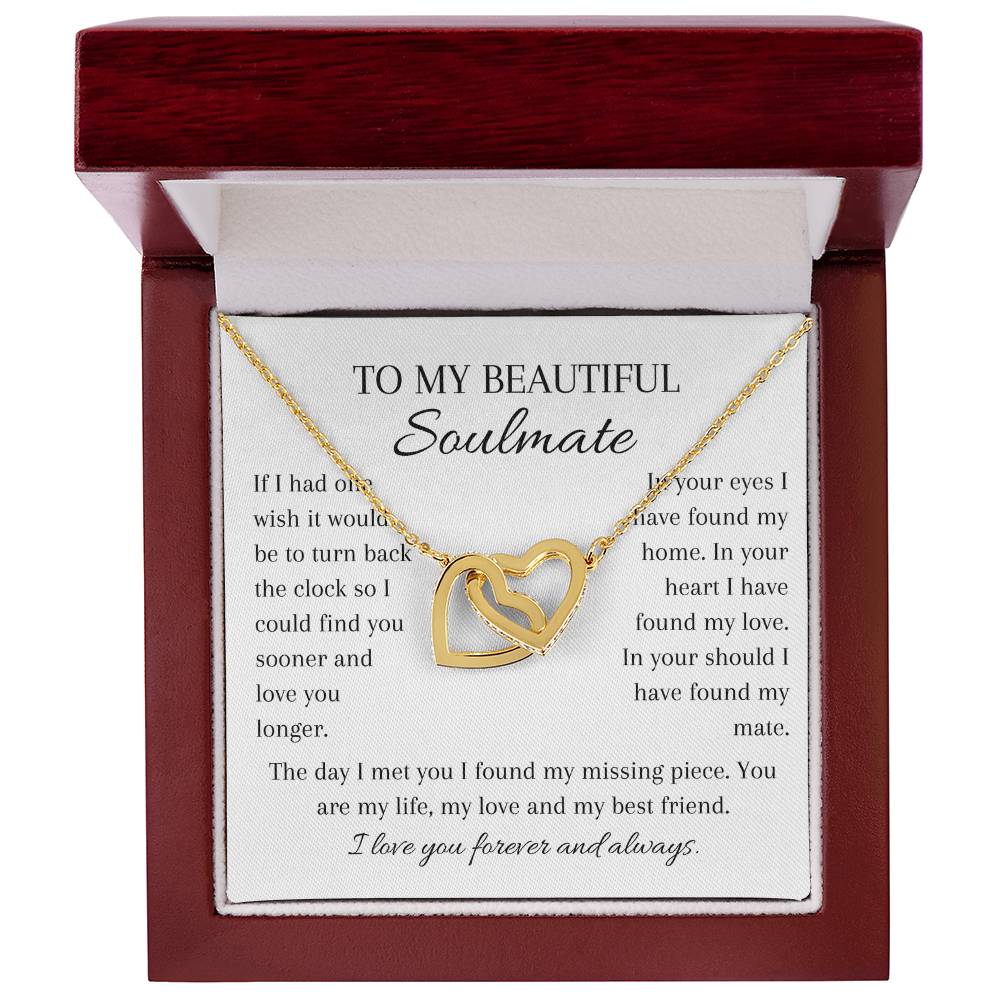 To My Beautiful Soulmate, True Love, Gift, Anniversary, Necklace, Pendant,