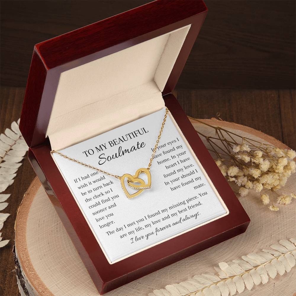 To My Beautiful Soulmate, True Love, Gift, Anniversary, Necklace, Pendant,