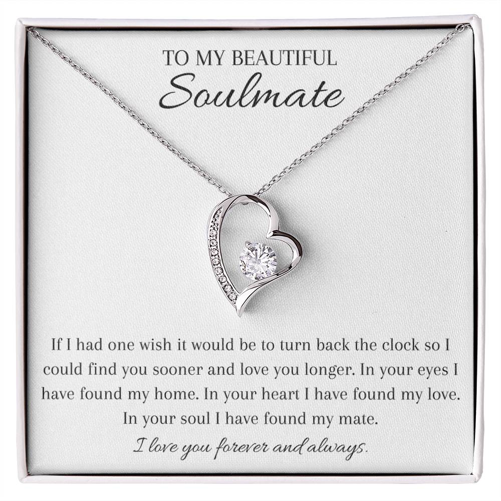 Gift for my soulmate, true love, necklace, pendant necklace, gifts for my wife, gifts for my girlfriend, wedding gift,