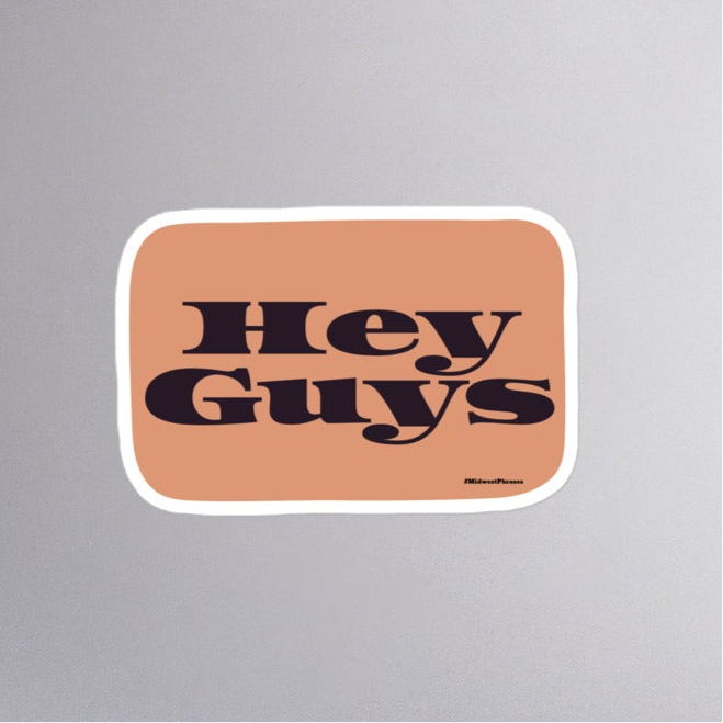 Vinyl Stickers, Hey Guys, Midwest Phrases