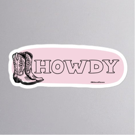 Vinyl Stickers, Howdy, Midwest, West