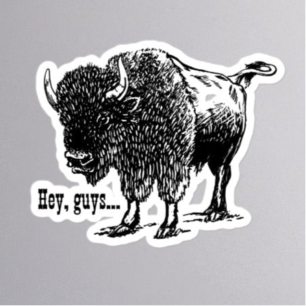 Vinyl Sticker, Bison, Midwest, Kansas, Hey guys!