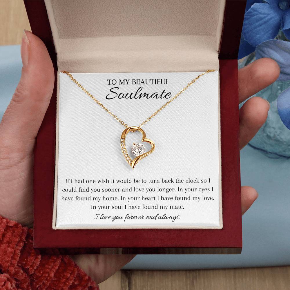 Gift for my soulmate, true love, necklace, pendant necklace, gifts for my wife, gifts for my girlfriend, wedding gift,