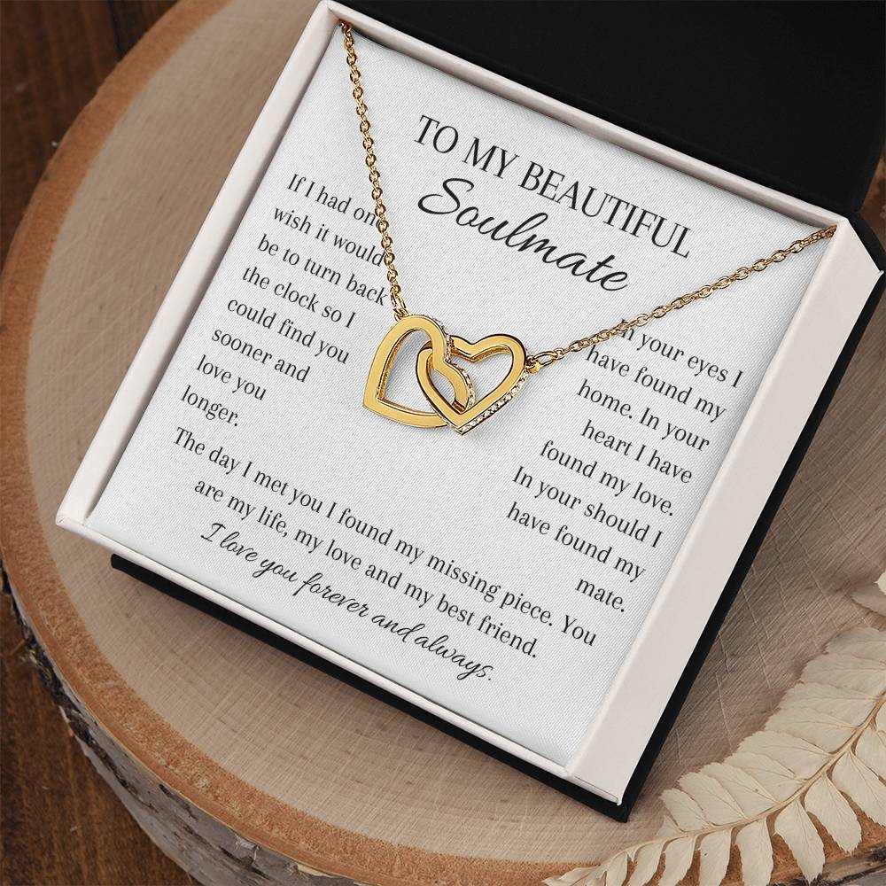 To My Beautiful Soulmate, True Love, Gift, Anniversary, Necklace, Pendant,