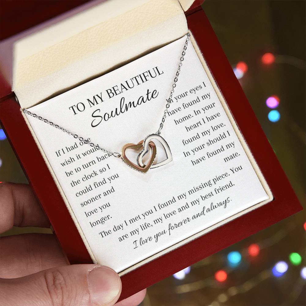 To My Beautiful Soulmate, True Love, Gift, Anniversary, Necklace, Pendant,