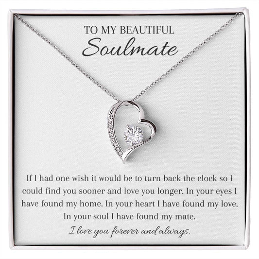 Gift for my soulmate, true love, necklace, pendant necklace, gifts for my wife, gifts for my girlfriend, wedding gift,