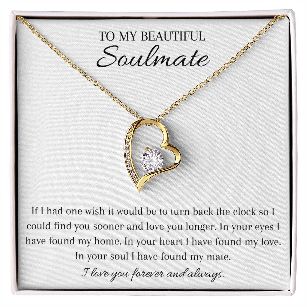 Gift for my soulmate, true love, necklace, pendant necklace, gifts for my wife, gifts for my girlfriend, wedding gift,