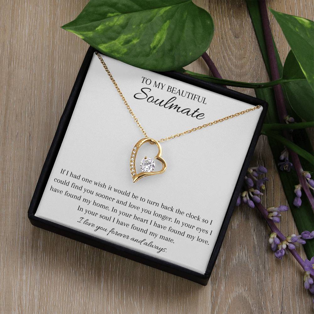 Gift for my soulmate, true love, necklace, pendant necklace, gifts for my wife, gifts for my girlfriend, wedding gift,