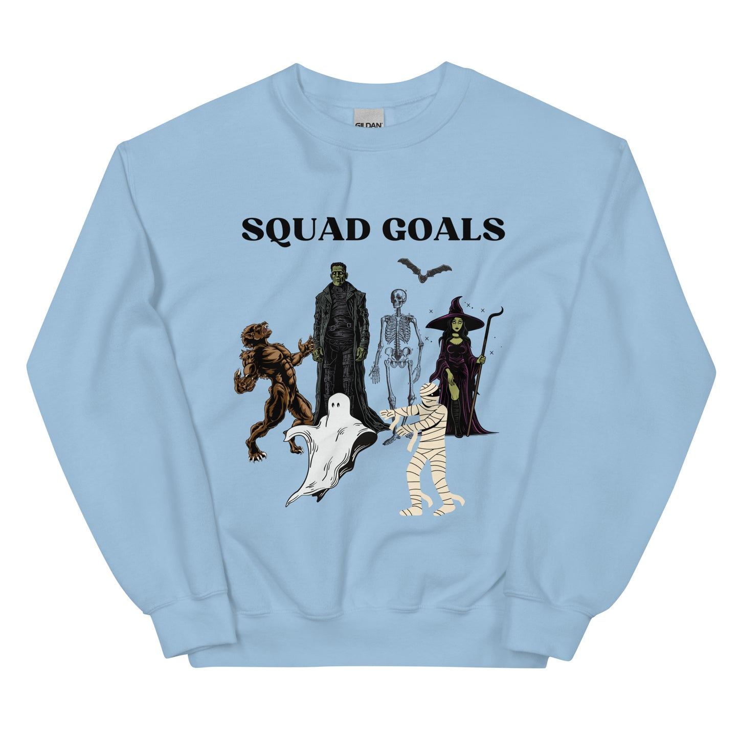 Halloween Sweatshirt, Squad Goals, Humor - Multiple Colors Available