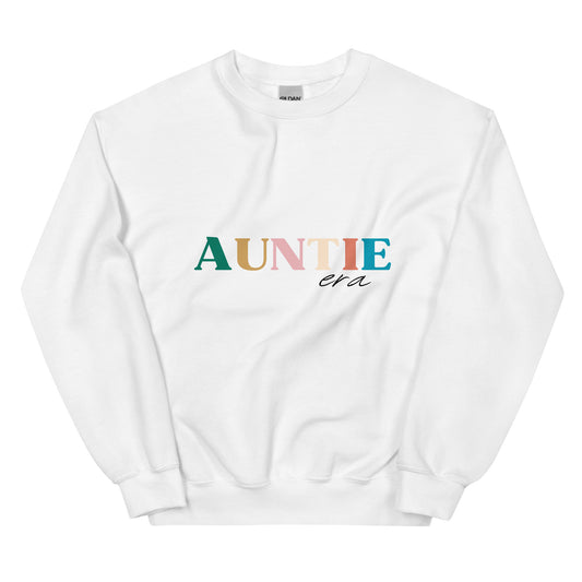 Sweatshirt, Auntie Era, Auntie Life, Light Colors - Multiple Colors Available